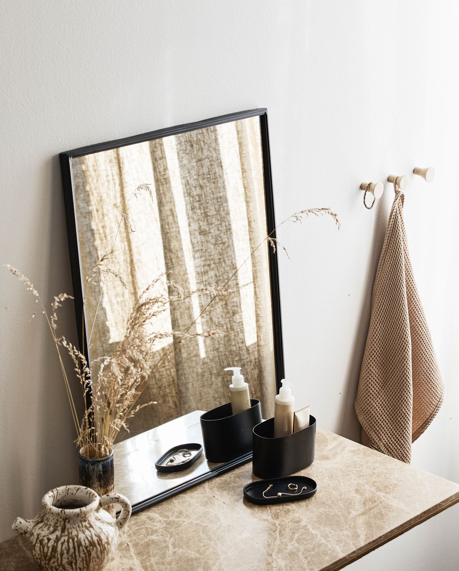 Wandspiegel Downtown 80cm - Schwarz-Wandspiegel-Nordal A/S-le canapé