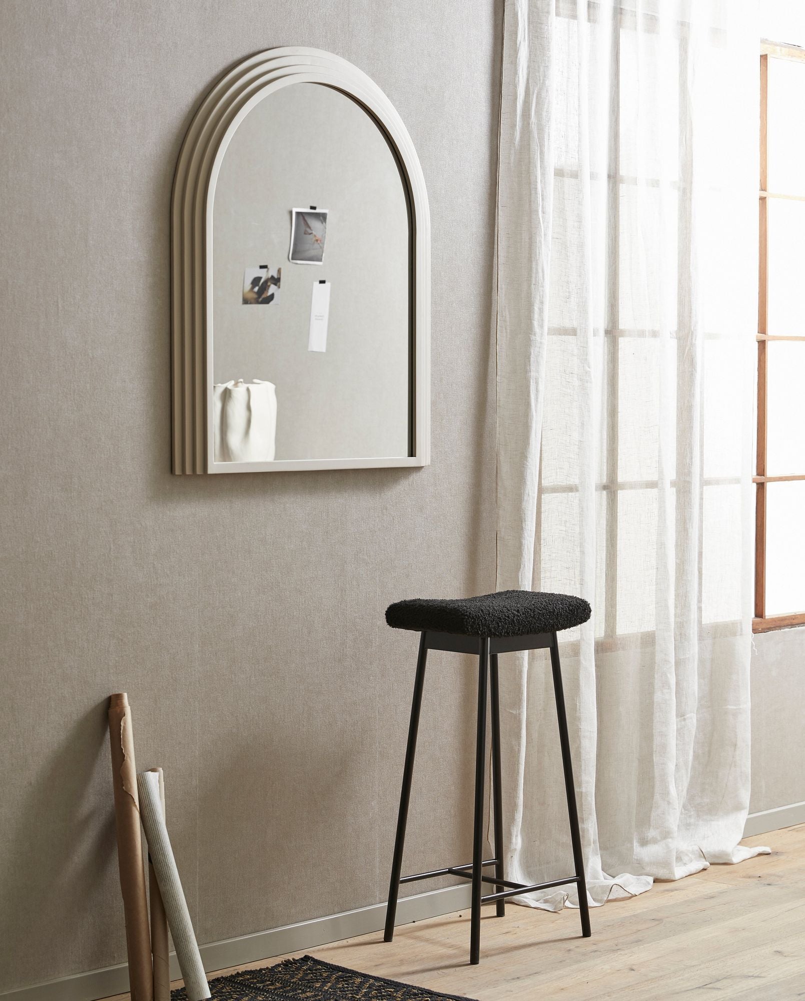 Wandspiegel FALCO 90cm - Hellbraun-Wandspiegel-Nordal A/S-le canapé