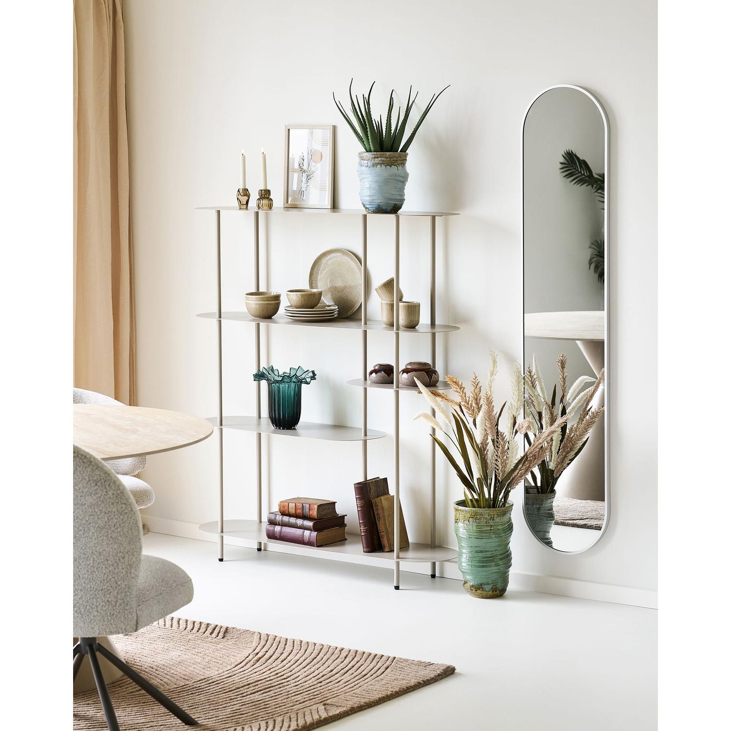 Wandspiegel Hennetved aus Aluminium 170cm - Silber-Wandspiegel-House Nordic-le canapé