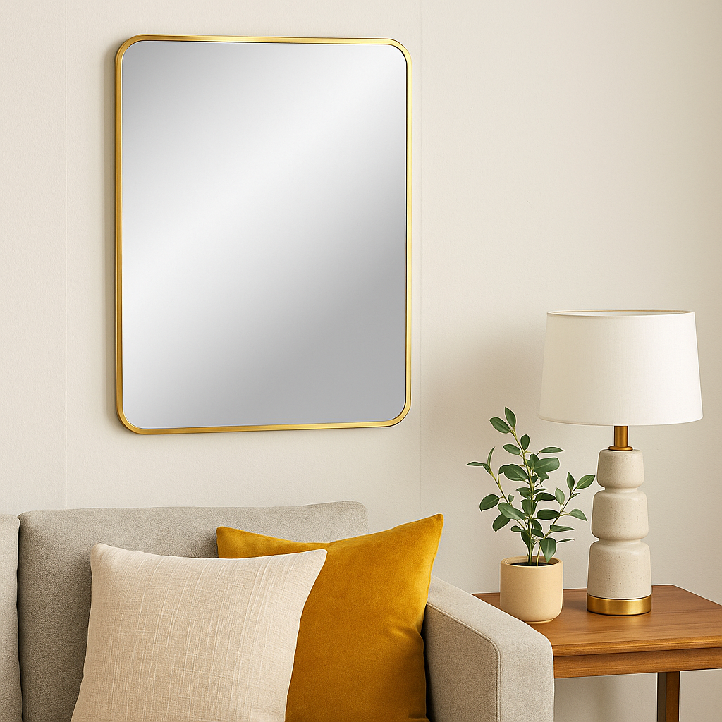 Wandspiegel Madrid 70cm - Gold-Wandspiegel-House Nordic-le canapé