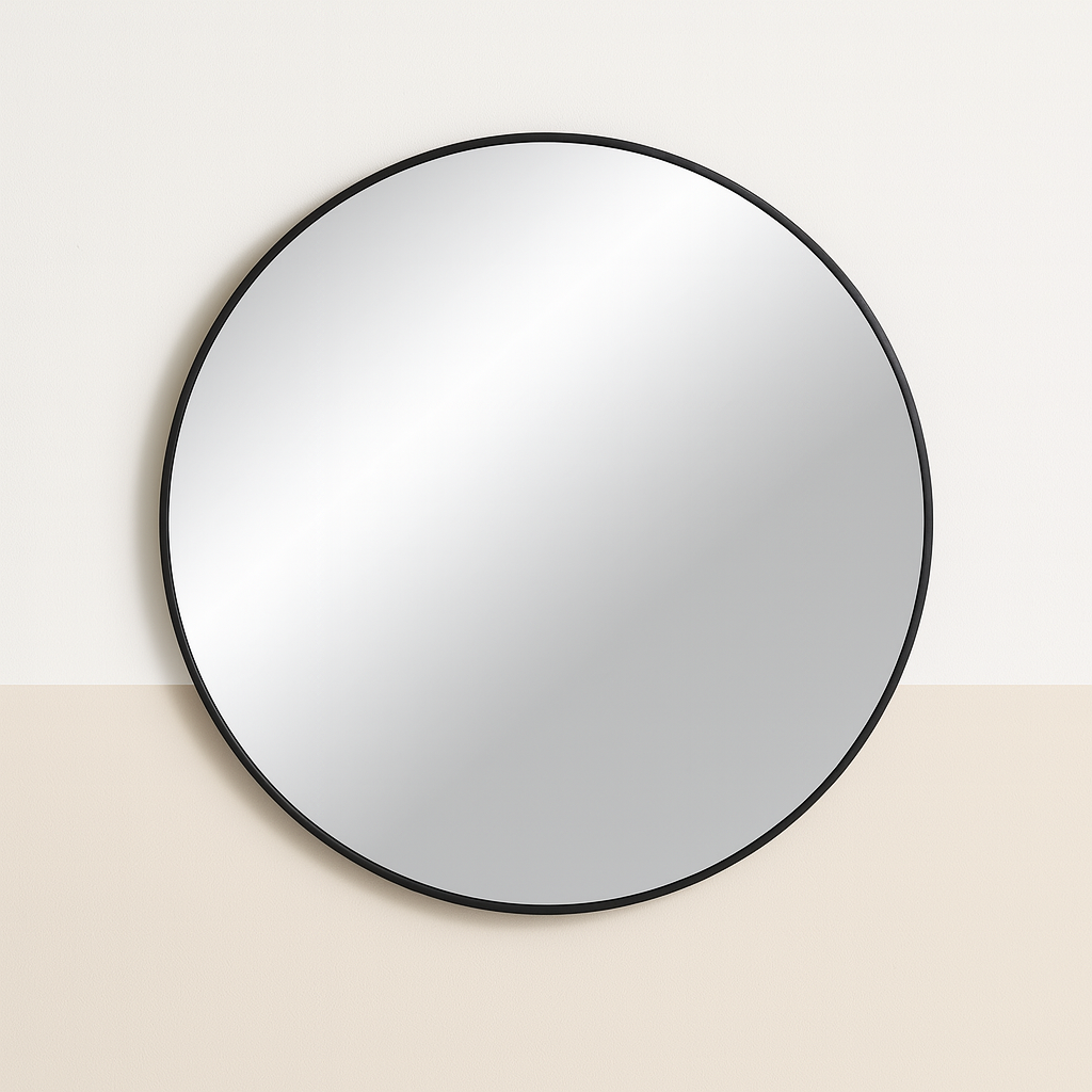Wandspiegel Madrid rund Ø60cm - Schwarz-Wandspiegel-House Nordic-le canapé