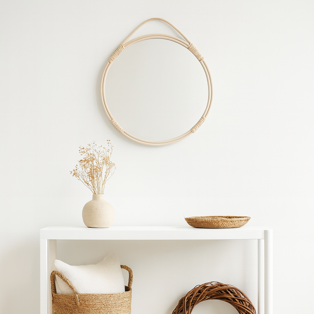 Wandspiegel Malo Ø50cm - Hellbraun-Wandspiegel-House Nordic-le canapé