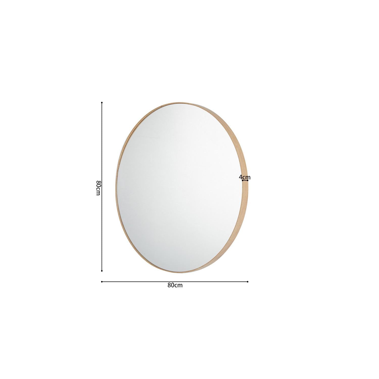 Wandspiegel Ria Ø80cm - Hellbraun-Wandspiegel-Rousseau-le canapé