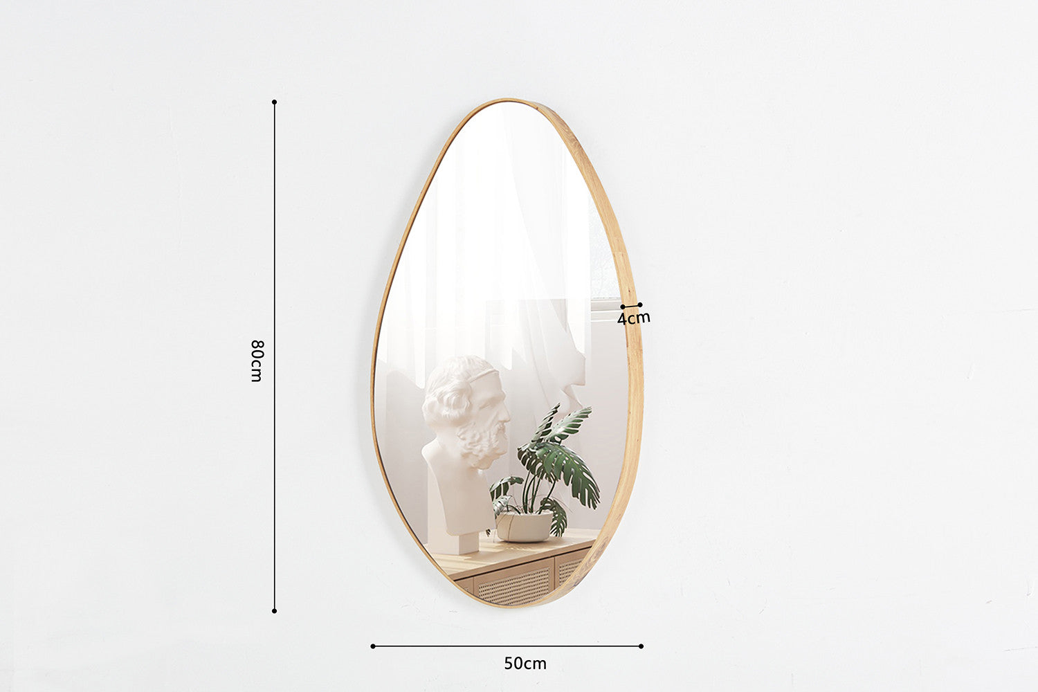 Wandspiegel Romi 80cm - Hellbraun-Wandspiegel-Rousseau-le canapé