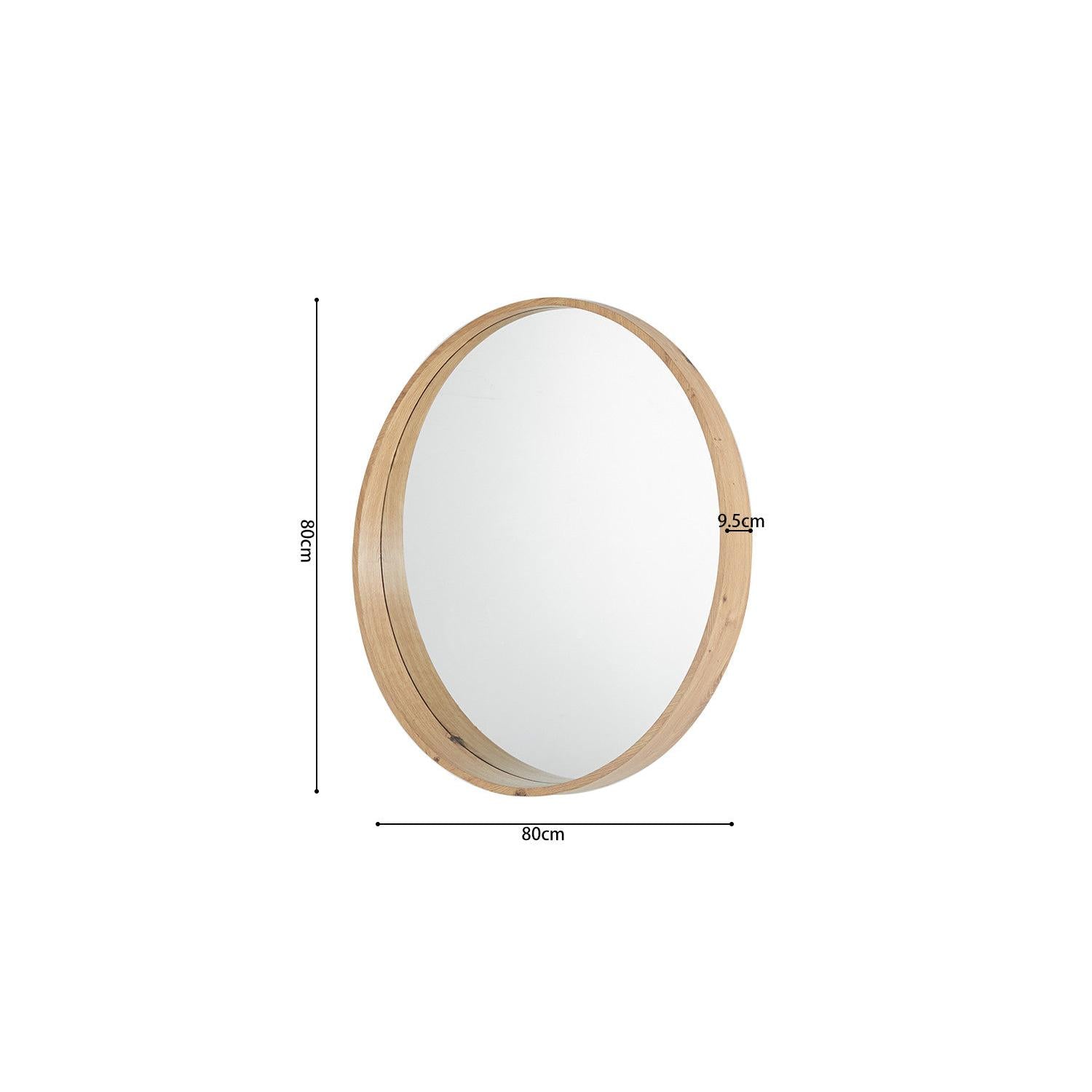 Wandspiegel Roxy Ø80cm - Hellbraun-Wandspiegel-Rousseau-le canapé