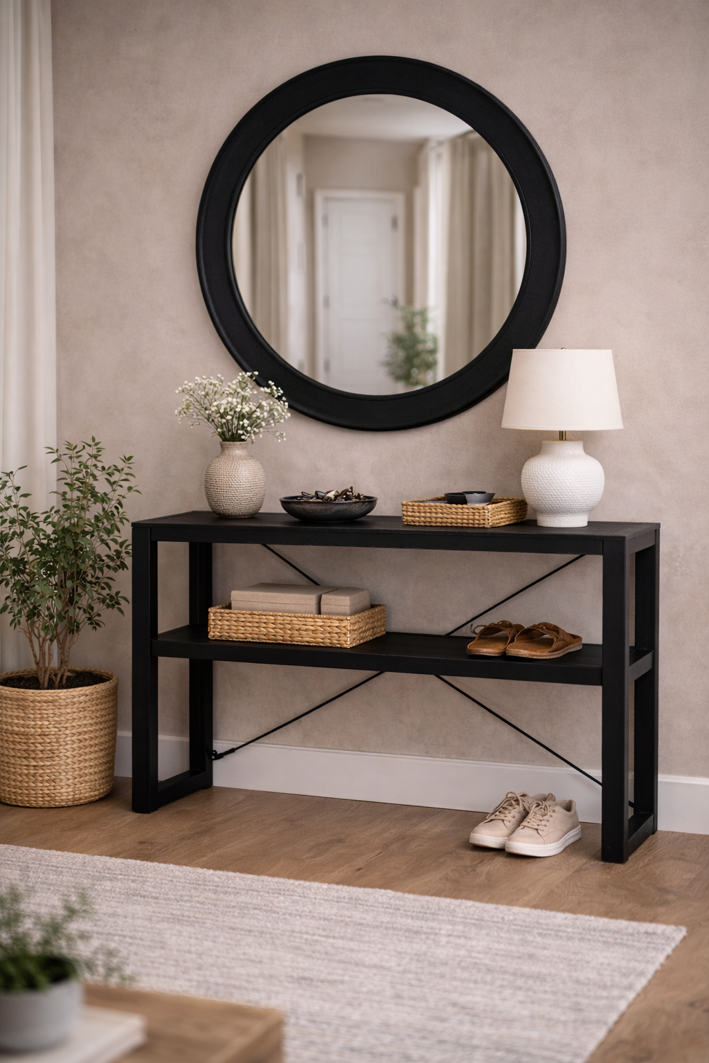 Wandspiegel Ruth Ø87cm - Schwarz-Wandspiegel-Benoa-le canapé