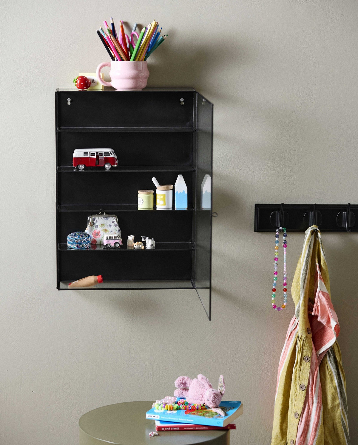 Wandvitrine ADA 35cm aus Glas - Schwarz-Vitrinen-Nordal A/S-le canapé