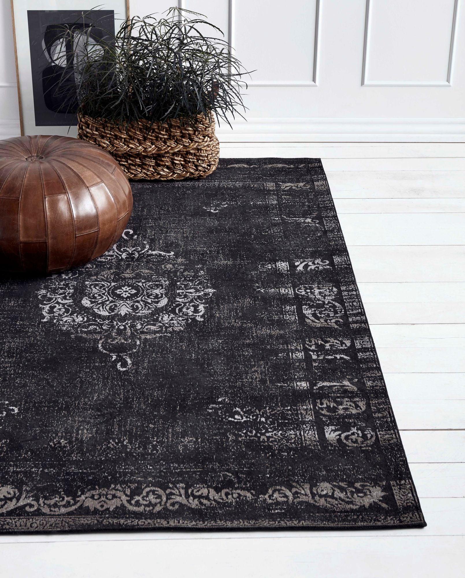 Webteppich GRAND 160*240cm - Dunkelgrau/Schwarz-Teppiche-Nordal A/S-le canapé