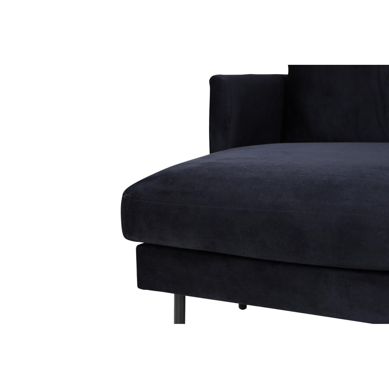 Wohnlandschaft Zoom aus Samt - Schwarz-Wohnlandschaften-Venture Home-le canapé