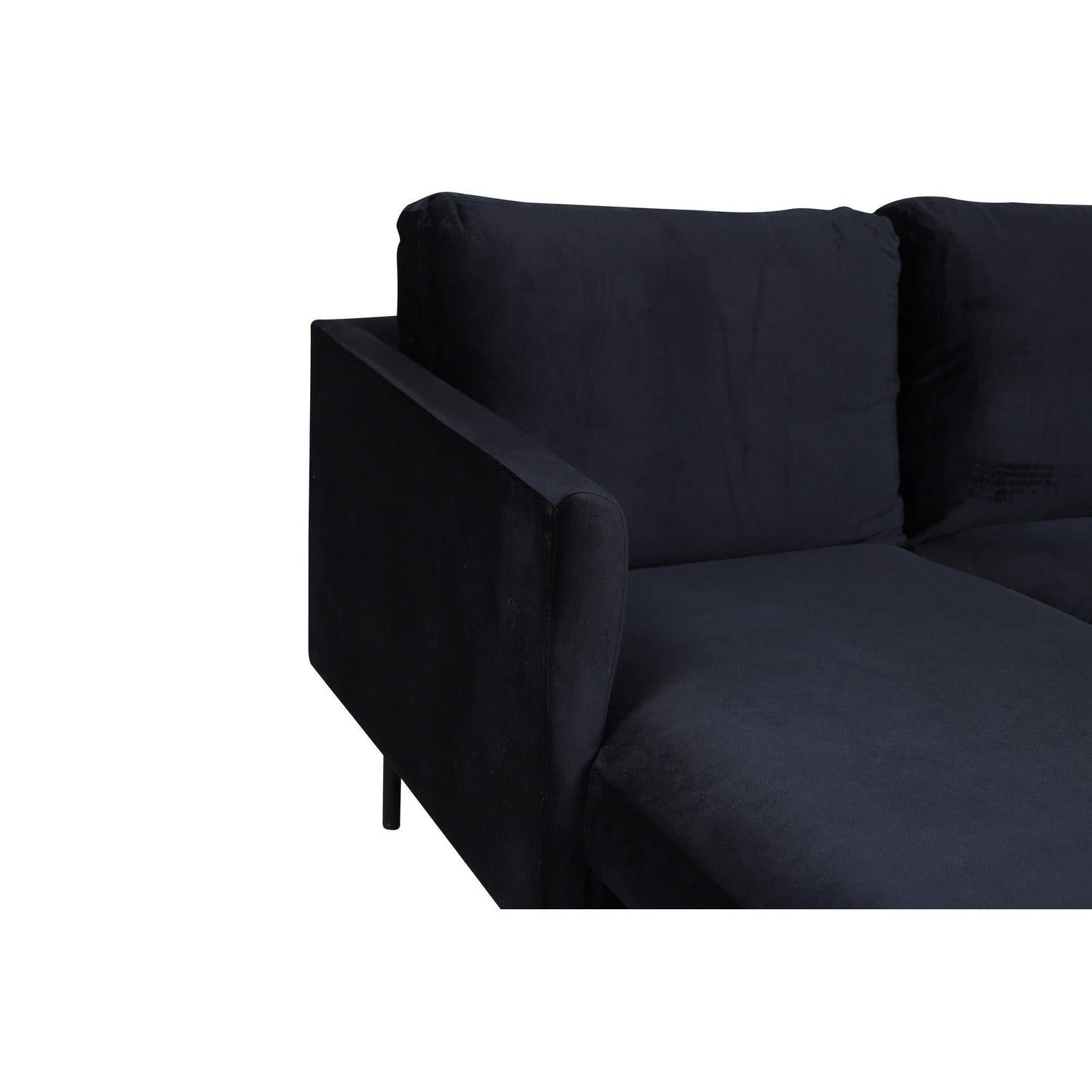 Wohnlandschaft Zoom aus Samt - Schwarz-Wohnlandschaften-Venture Home-le canapé