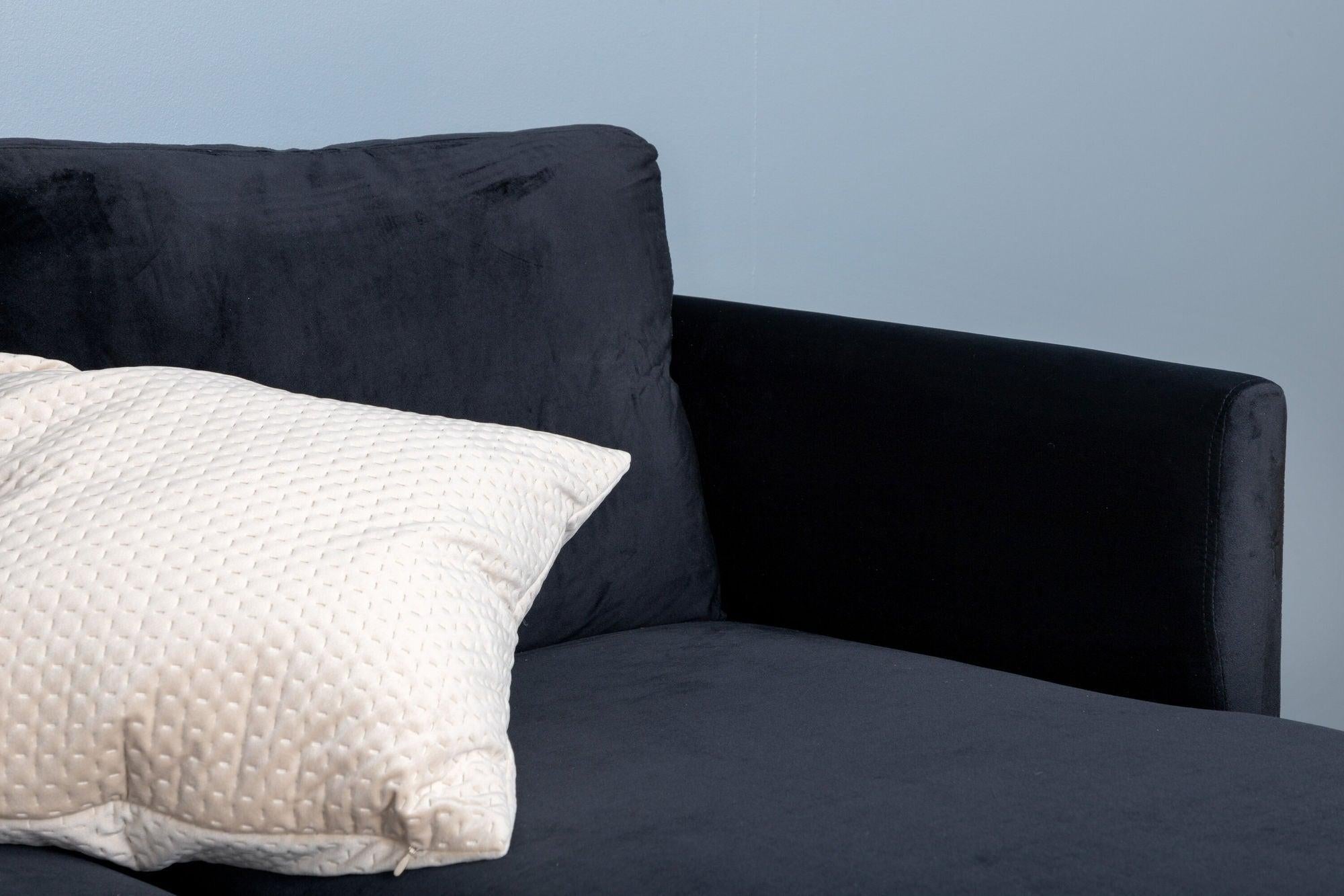 Wohnlandschaft Zoom aus Samt - Schwarz-Wohnlandschaften-Venture Home-le canapé