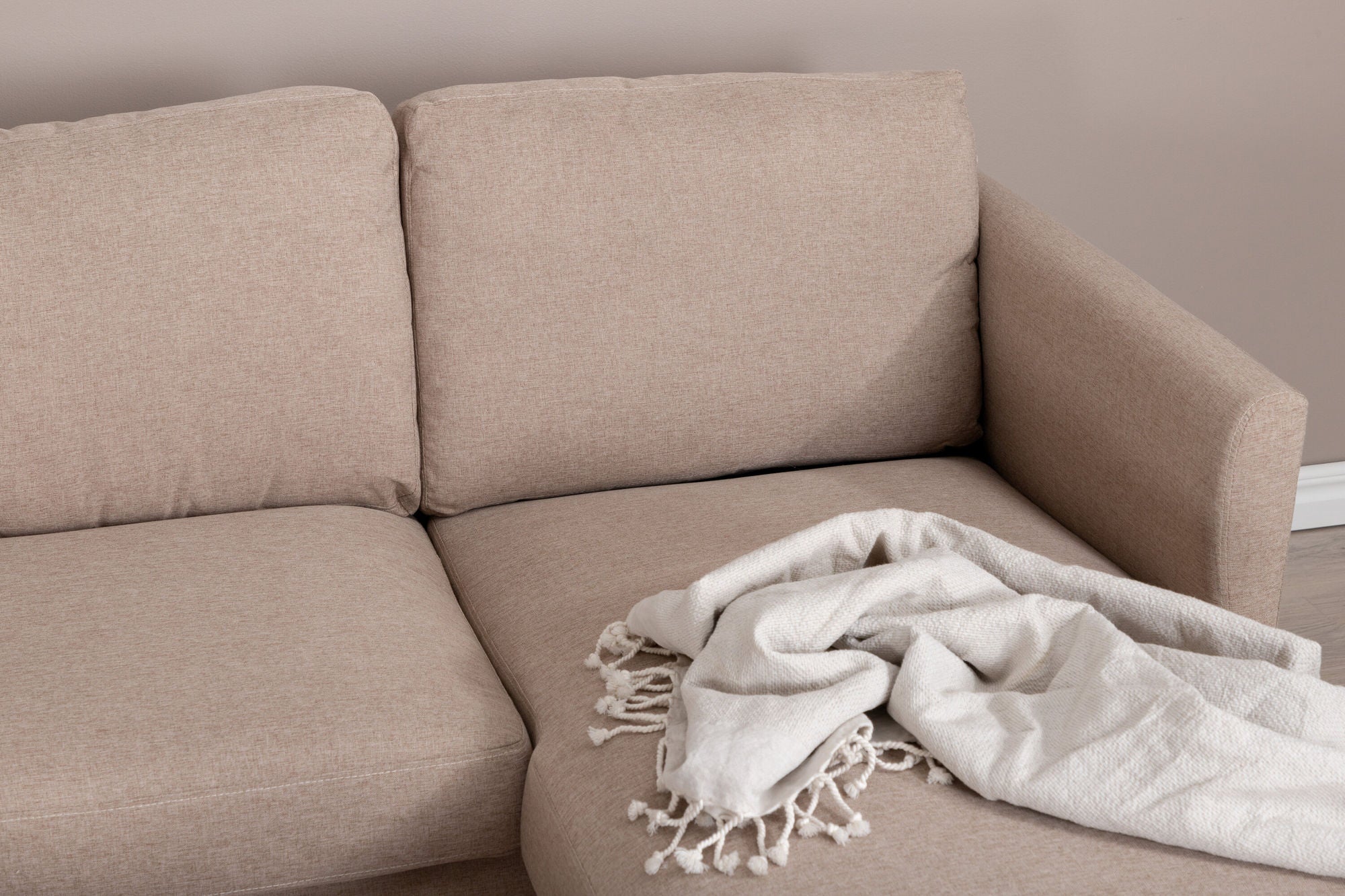 Wohnlandschaft Zoom aus Stoff - Hellbraun-Wohnlandschaften-Venture Home-le canapé