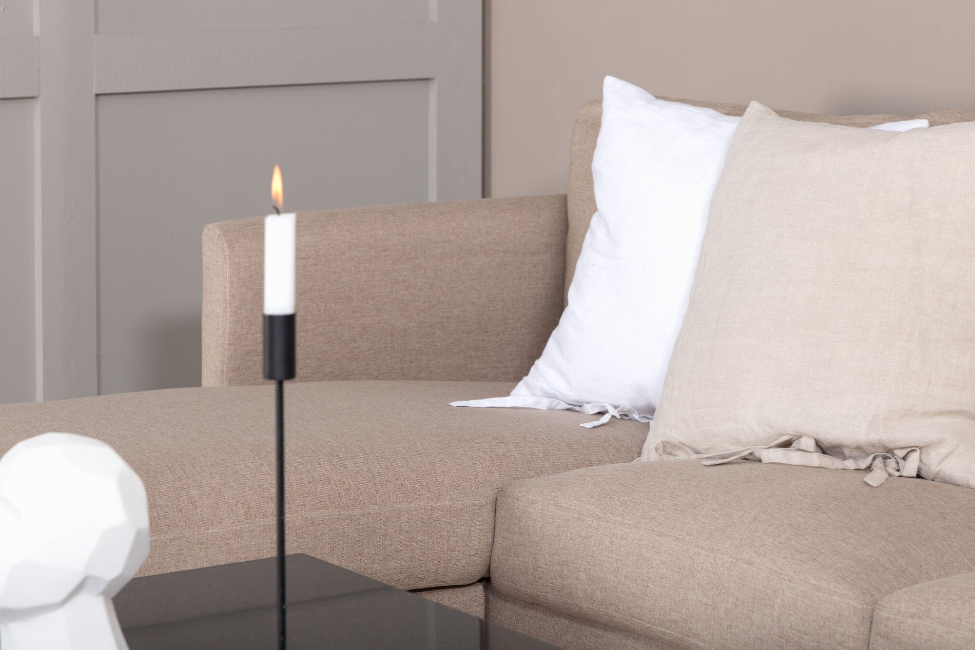 Wohnlandschaft Zoom aus Stoff - Hellbraun-Wohnlandschaften-Venture Home-le canapé