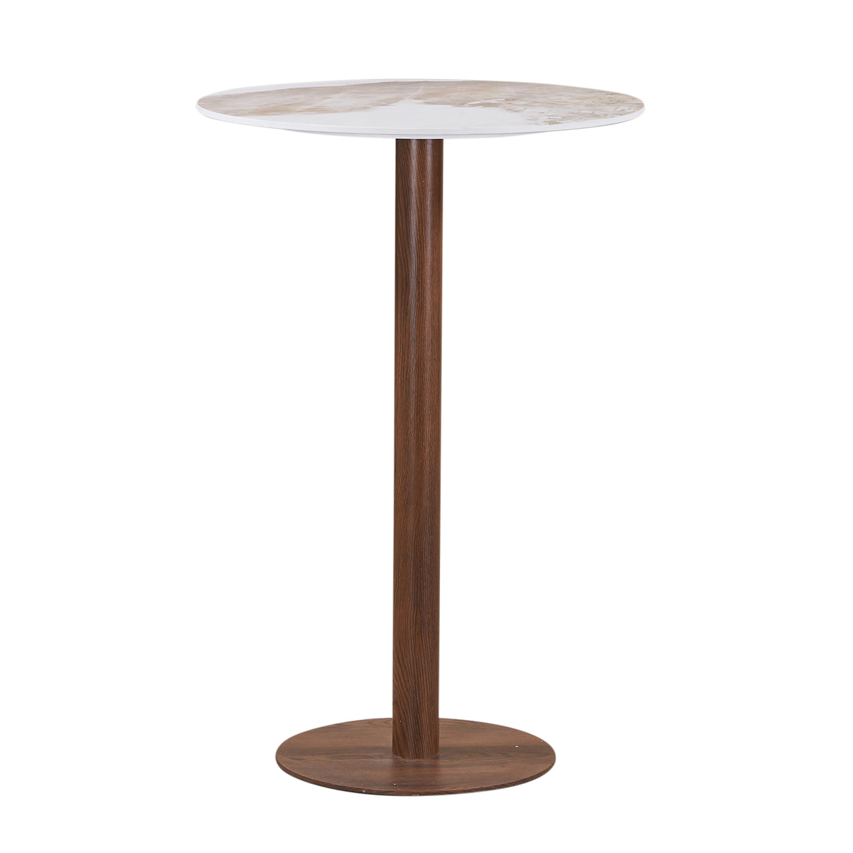 Runder Bistro Bartisch Keramik Marmor
