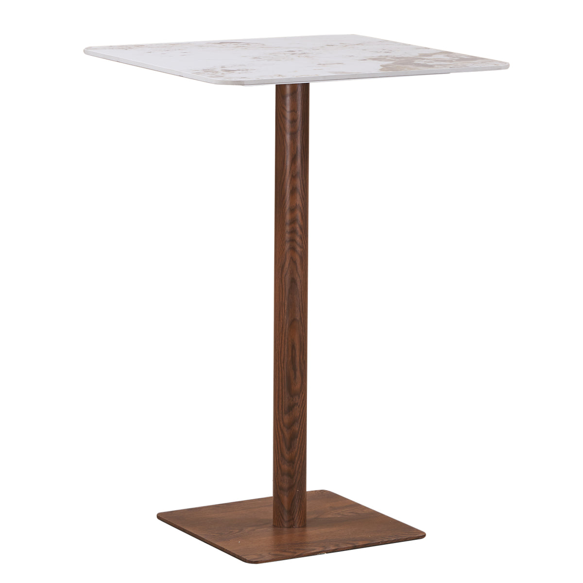 Quadratischer Bistro Bartisch Keramik Marmor