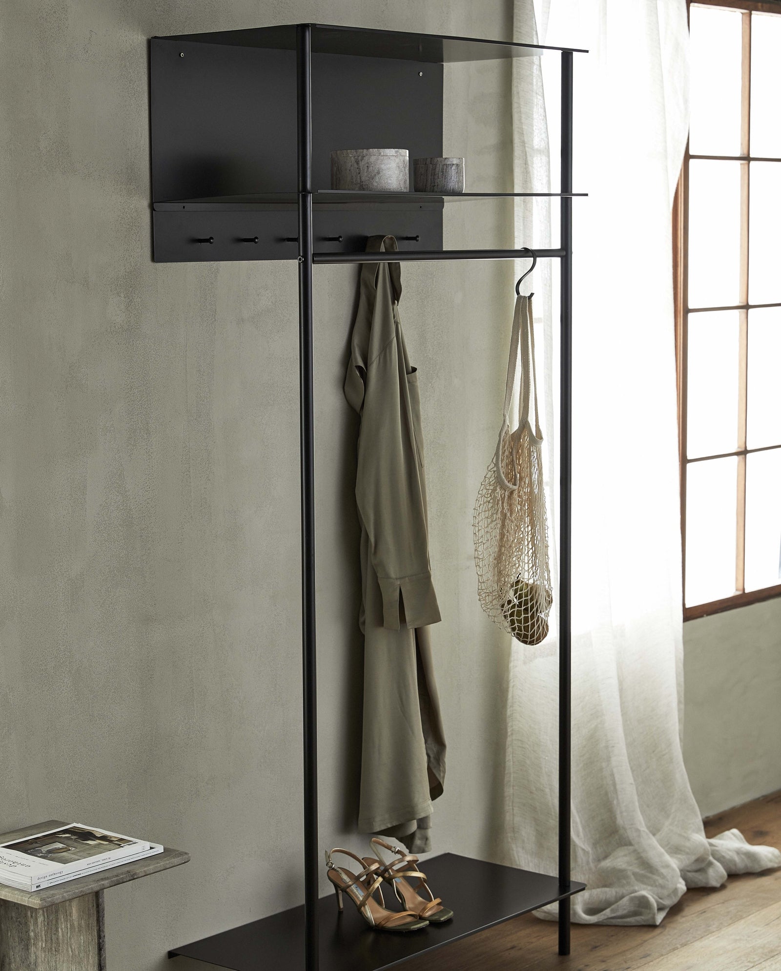 Garderobe Setun 88cm aus Metall - Schwarz - Nordal A/S - le canapé