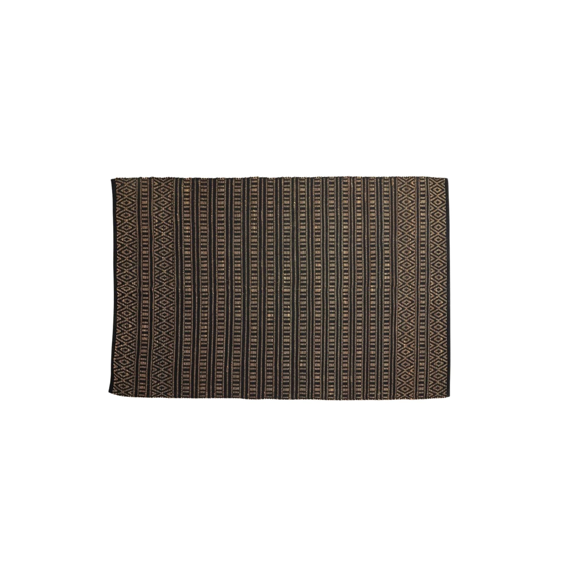 Teppich FARAH 240*160cm - Schwarz / Naturfarben