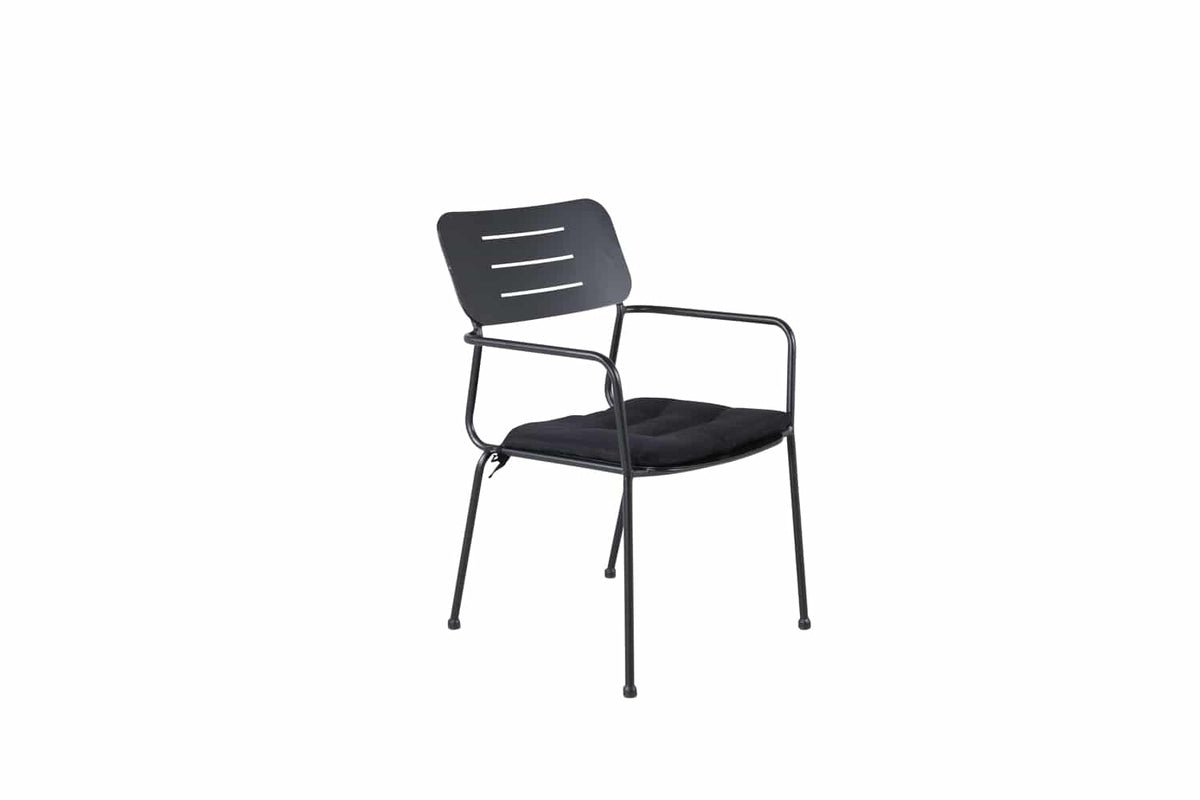 Esszimmerstuhl Nicke 2er-Set 62cm aus Stahl - Schwarz - Venture Home - le canapé