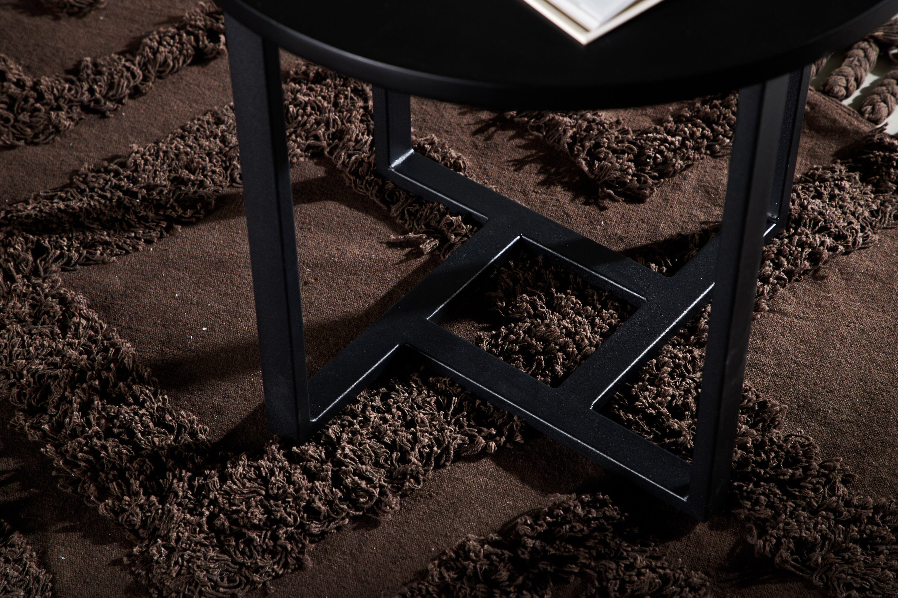 Beistelltisch Lawton Ø50cm - Schwarz - Venture Home - le canapé