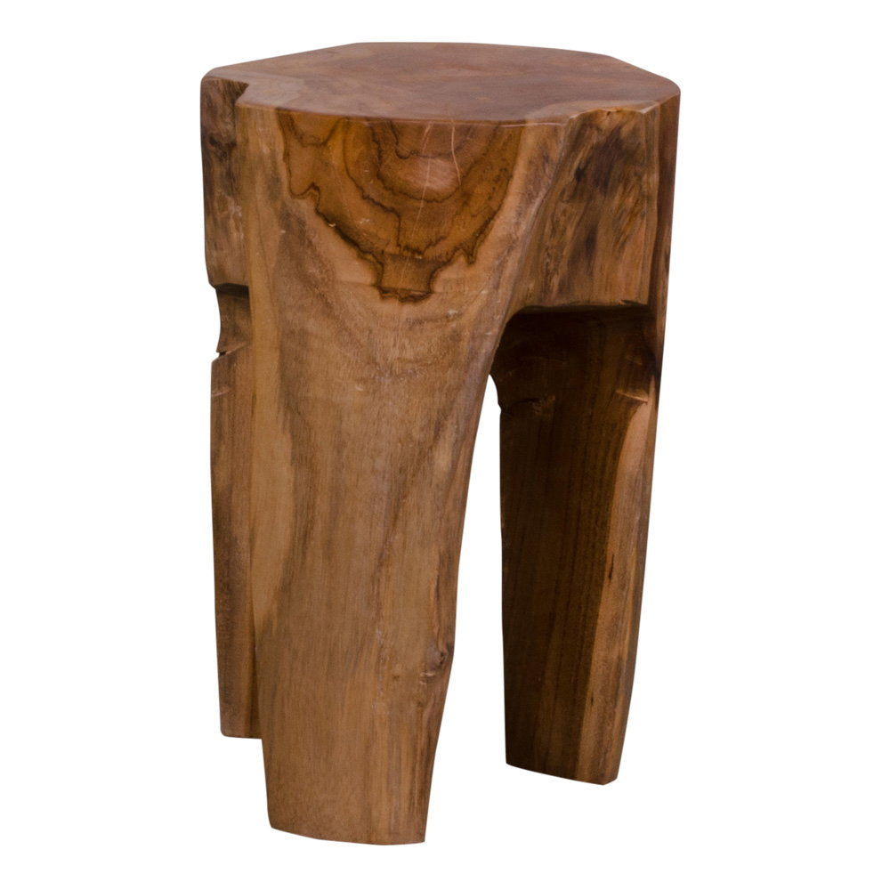 Hocker Rose aus Massivholz mit 3 Beinen