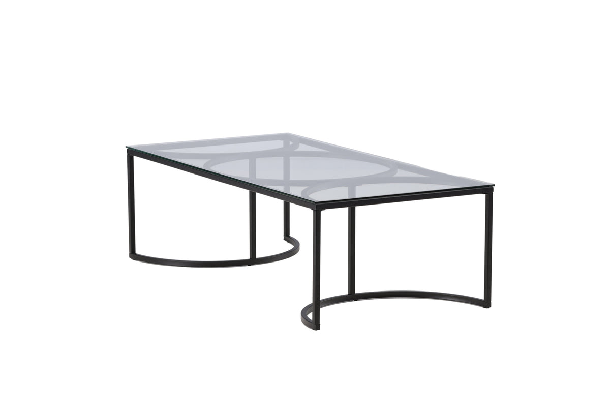 Couchtisch Skanör 140cm aus Glas - Schwarz - Venture Home - le canapé