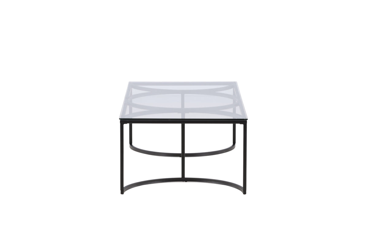 Couchtisch Skanör 140cm aus Glas - Schwarz - Venture Home - le canapé