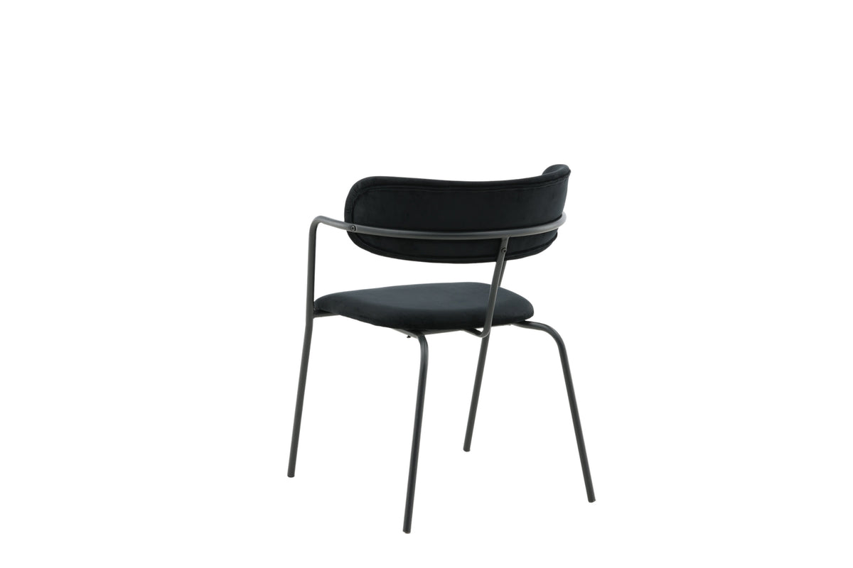 2er-Set Esszimmerstühle Arrow mit Armlehnen - Schwarz - Venture Home - le canapé