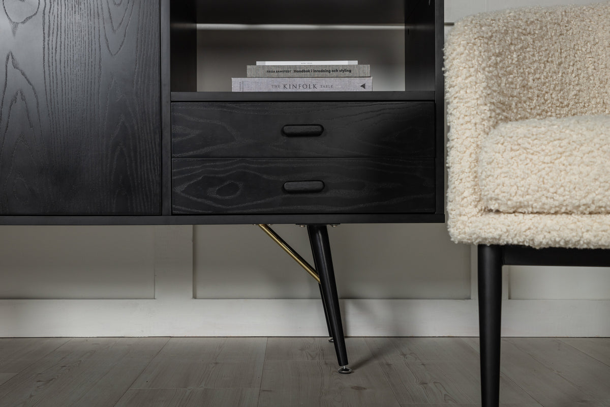 Kommode Gold 160cm - Schwarz - Venture Home - le canapé
