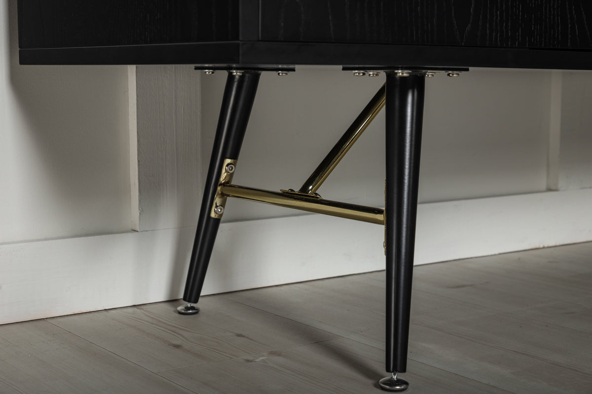 Kommode Gold 160cm - Schwarz - Venture Home - le canapé
