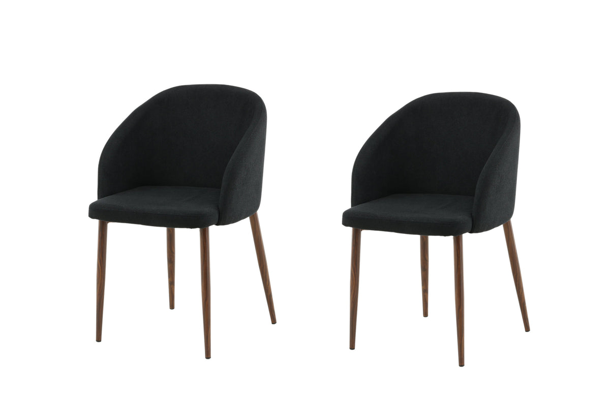 2er-Set Esszimmerstühle Arch - Schwarz - Venture Home - le canapé