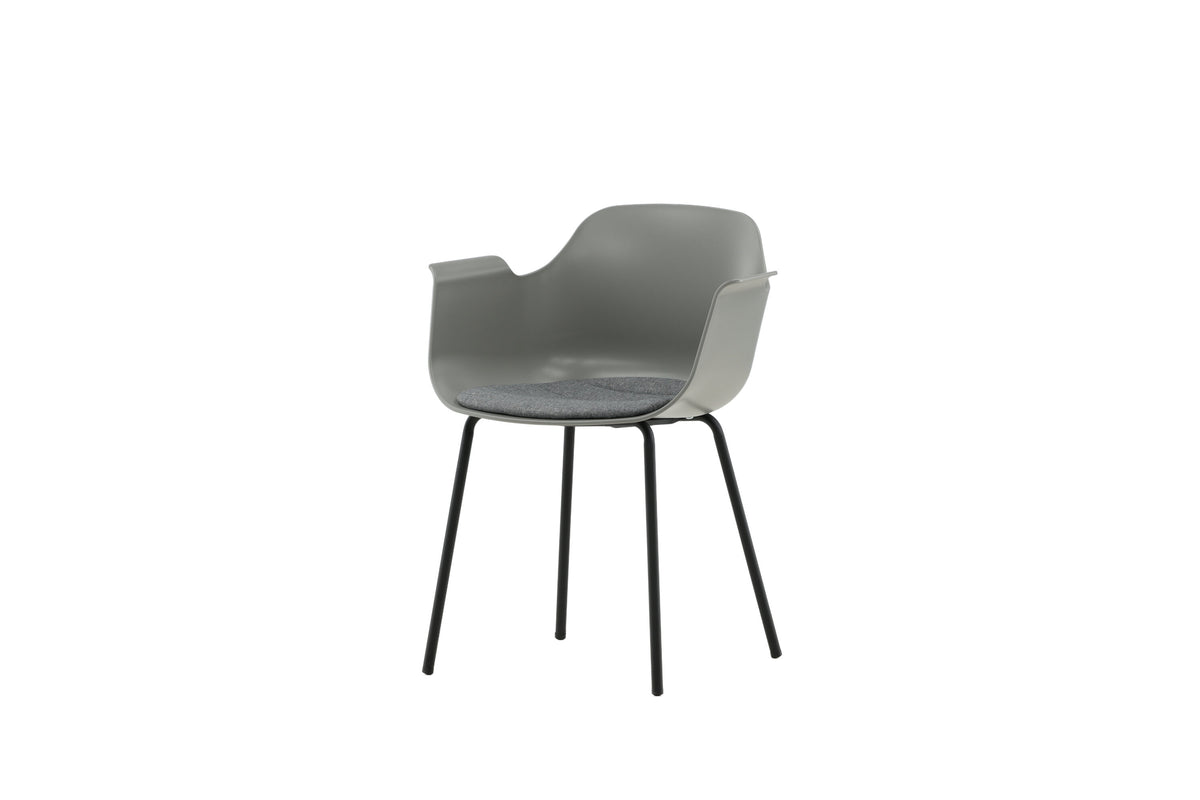 2er-Set Esszimmerstühle Comfort mit Armlehnen - Grau - Venture Home - le canapé