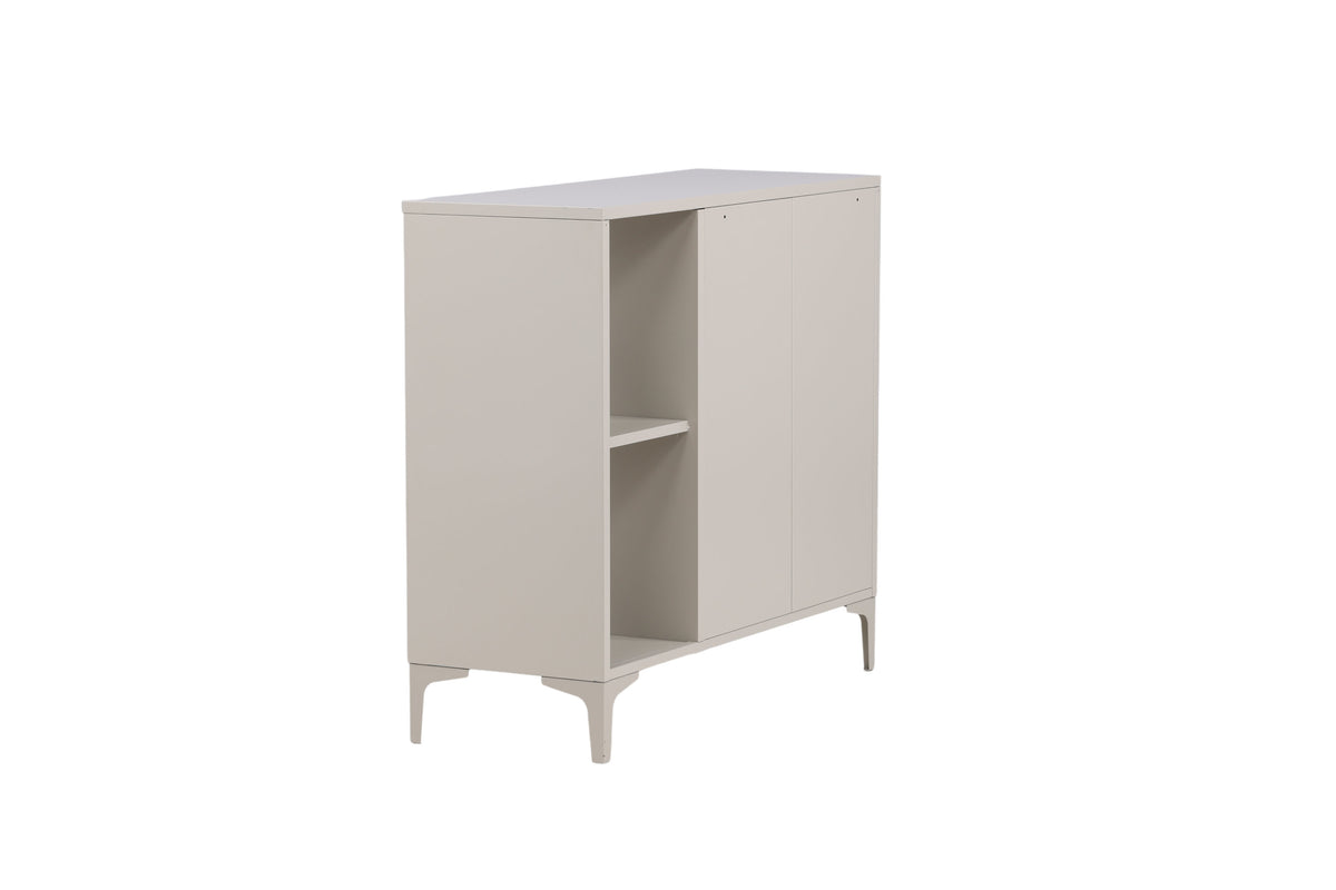 Highboard Piring 100cm aus Metall mit offenen Fächern - Beige - Venture Home - le canapé