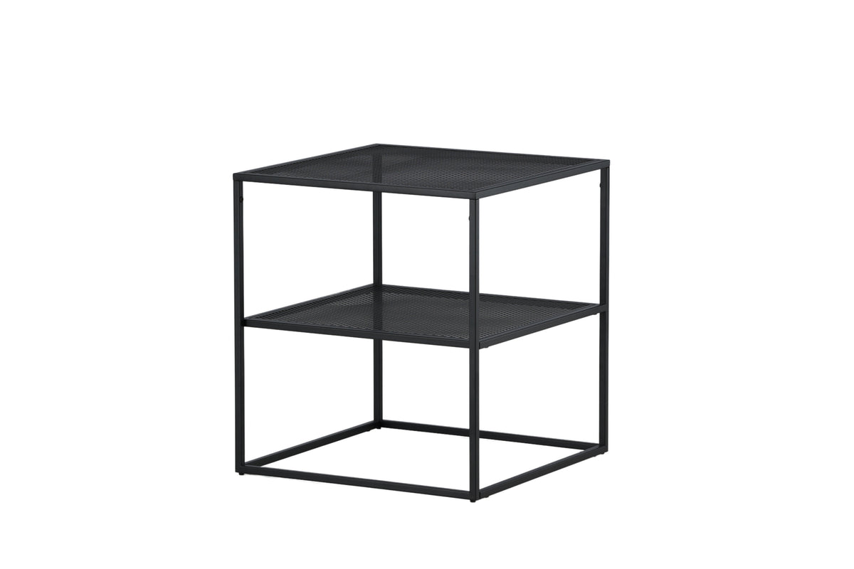Beistelltisch Netz 55cm aus Metall mit Ablage - Schwarz - Venture Home - le canapé