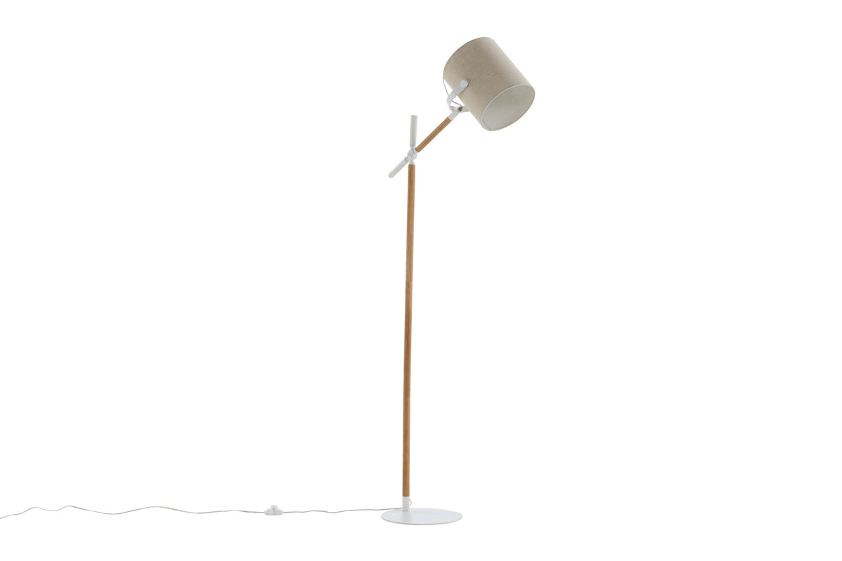 Stehlampe Dennis mit verstellbarem Schaft - Beige - Venture Home - le canapé