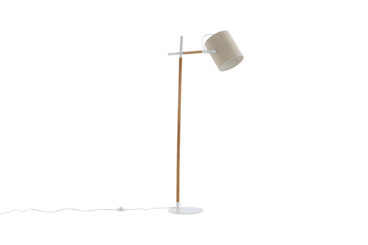 Stehlampe Dennis mit verstellbarem Schaft - Beige - Venture Home - le canapé