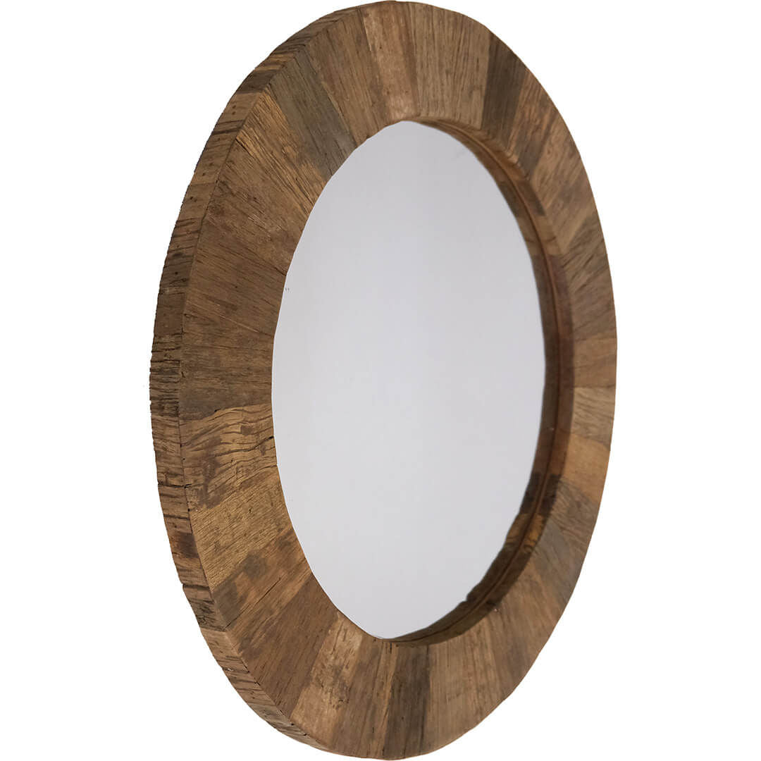 Wandspiegel Laco rund Ø75cm - Braun-Wandspiegel-le canapé