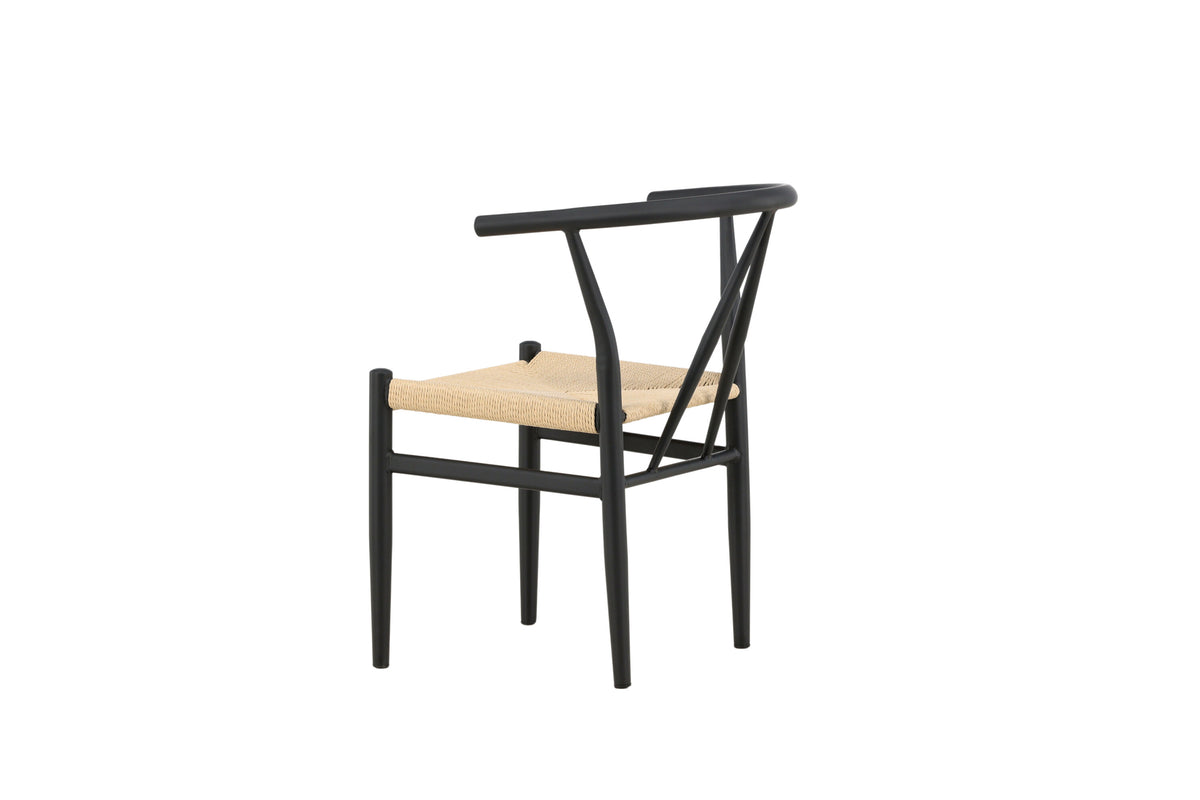 Esszimmerstuhl Alfons aus Rattan - Schwarz - Venture Home - le canapé