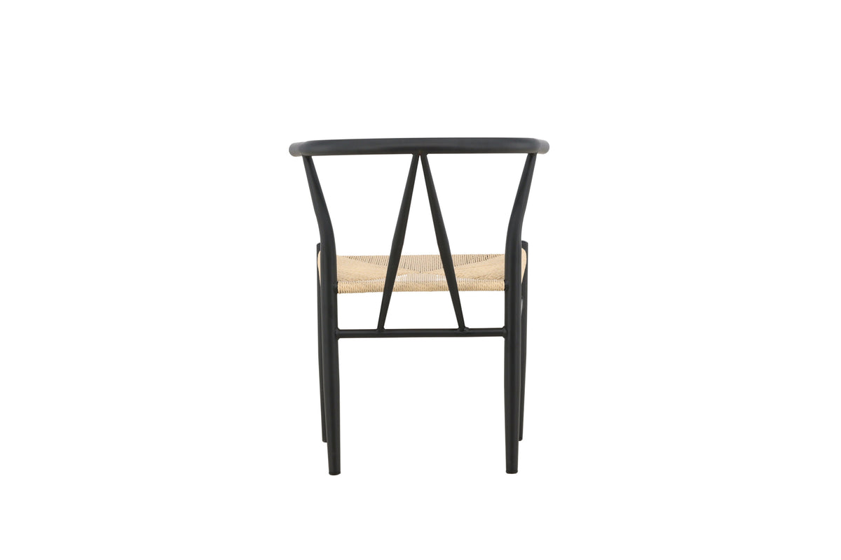 Esszimmerstuhl Alfons aus Rattan - Schwarz - Venture Home - le canapé