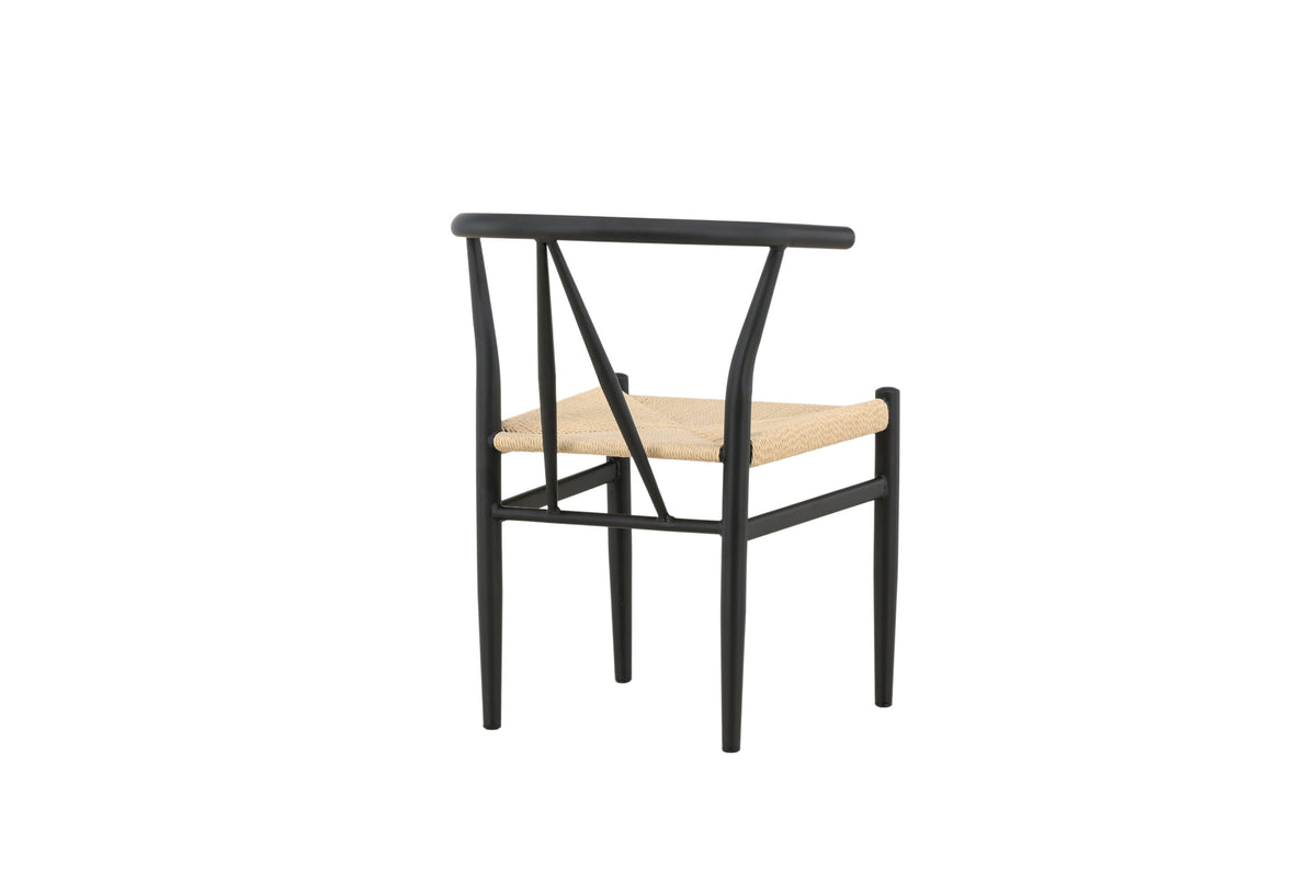Esszimmerstuhl Alfons aus Rattan - Schwarz - Venture Home - le canapé