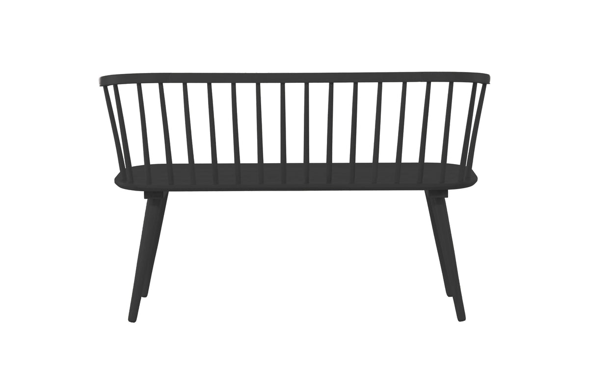 Sitzbank Bobby aus Massivholz - Schwarz - Venture Home - le canapé