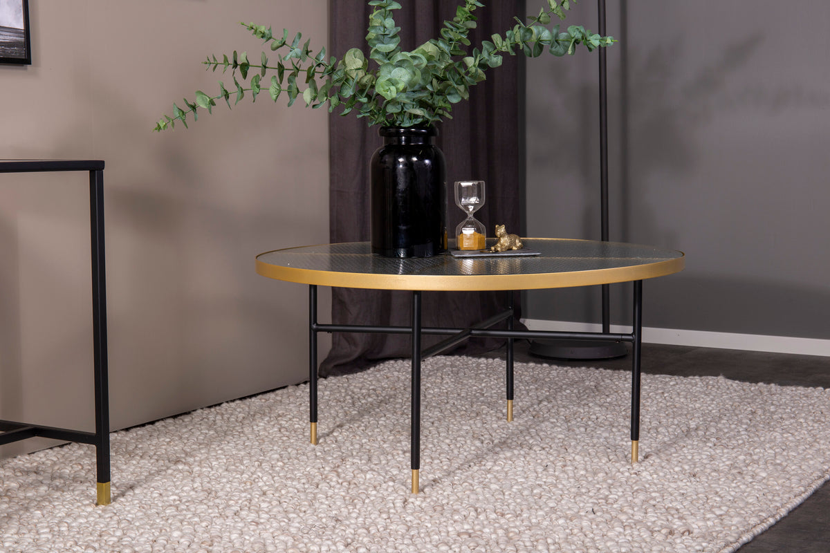 Couchtisch Bubbles Ø98cm aus Glas - Gold - Venture Home - le canapé