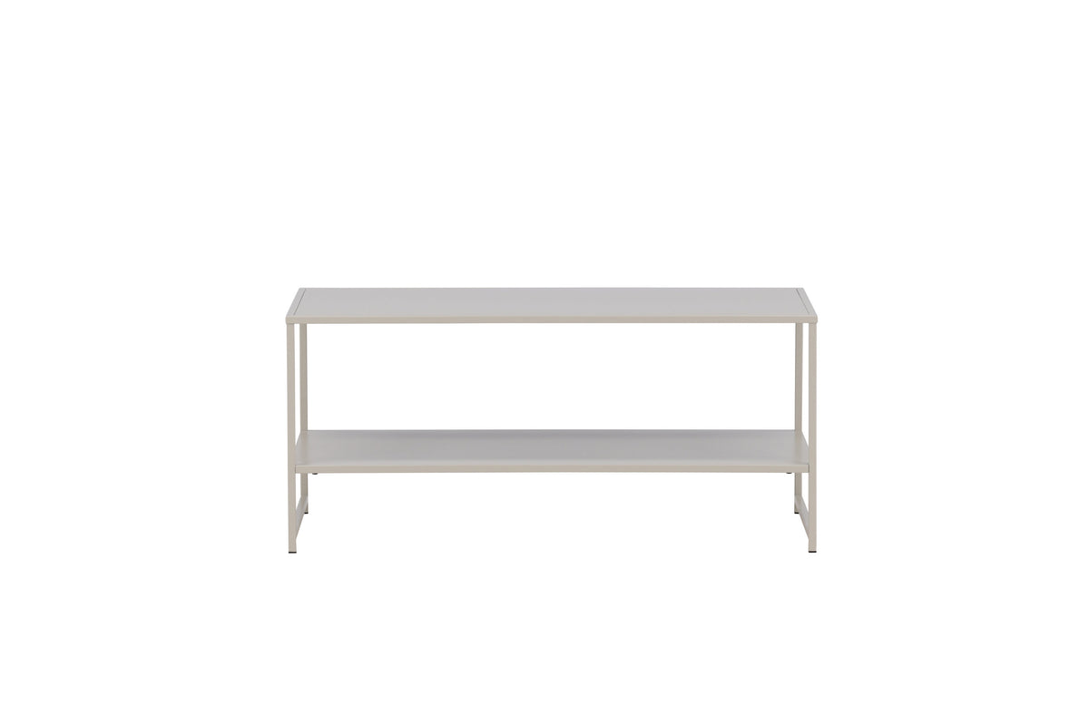 Couchtisch Staal 102cm aus Metall mit Ablage - Beige - Venture Home - le canapé