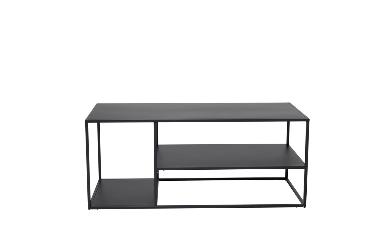 Beistelltisch Staal 120cm aus Metall mit drei Ablageflächen - Schwarz - Venture Home - le canapé