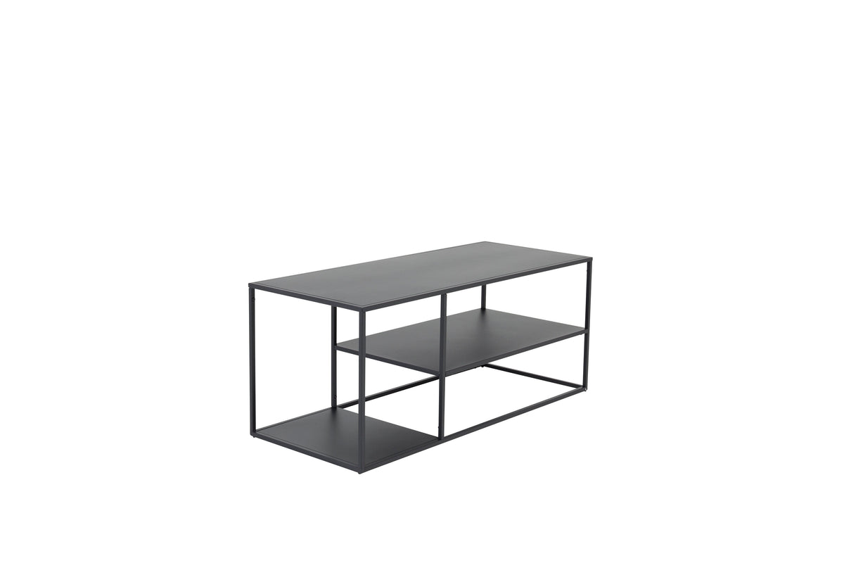 Beistelltisch Staal 120cm aus Metall mit drei Ablageflächen - Schwarz - Venture Home - le canapé