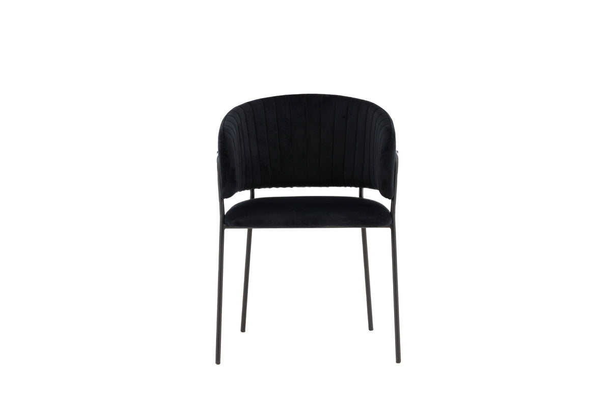 2er-Set Esszimmerstühle Selma - Schwarz - Venture Home - le canapé