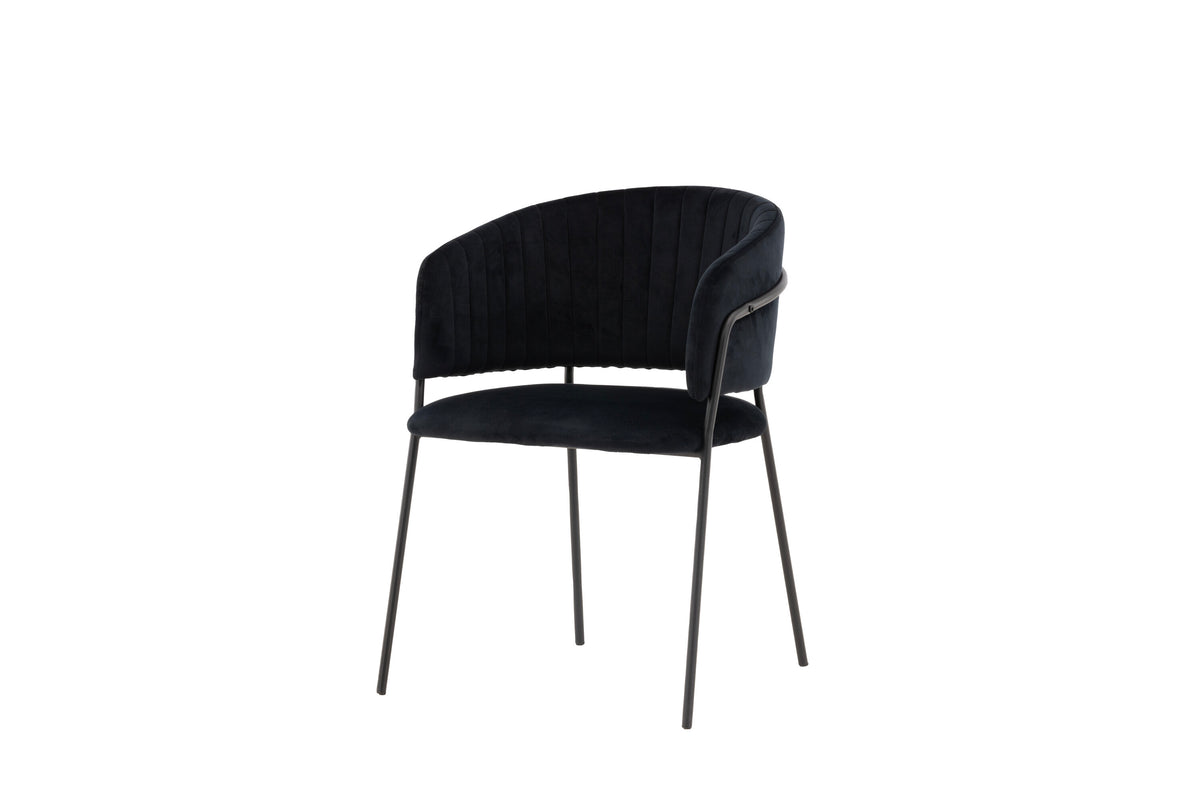 2er-Set Esszimmerstühle Selma - Schwarz - Venture Home - le canapé