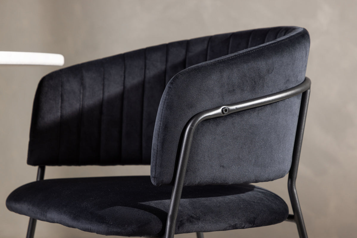 2er-Set Esszimmerstühle Selma - Schwarz - Venture Home - le canapé