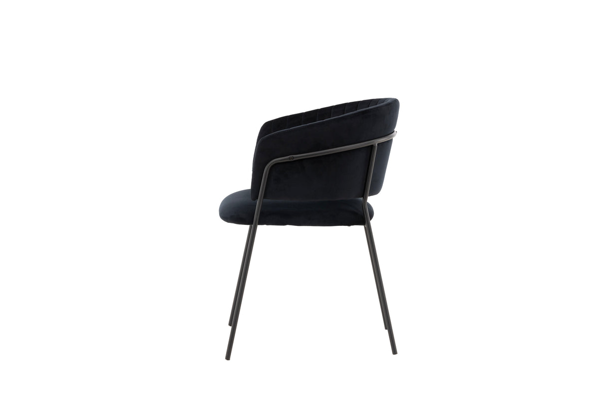2er-Set Esszimmerstühle Selma - Schwarz - Venture Home - le canapé
