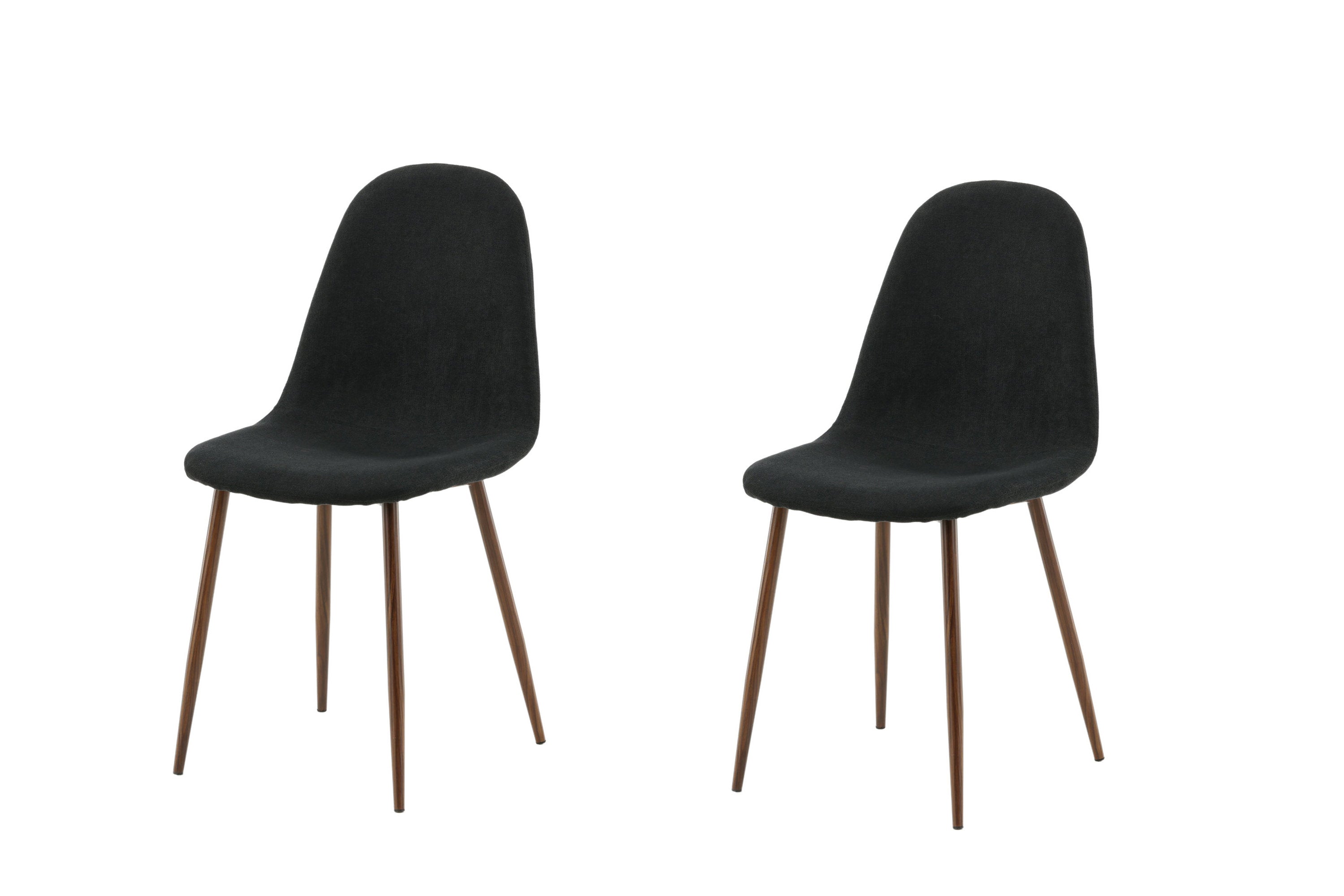 2er-Set Esszimmerstühle Polar - Schwarz - Venture Home - le canapé