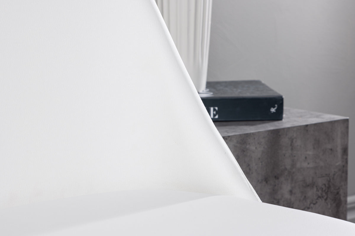 2er-Set Esszimmerstühle Night aus Kunstleder mit Kunstledersitz - Weiß - Venture Home - le canapé